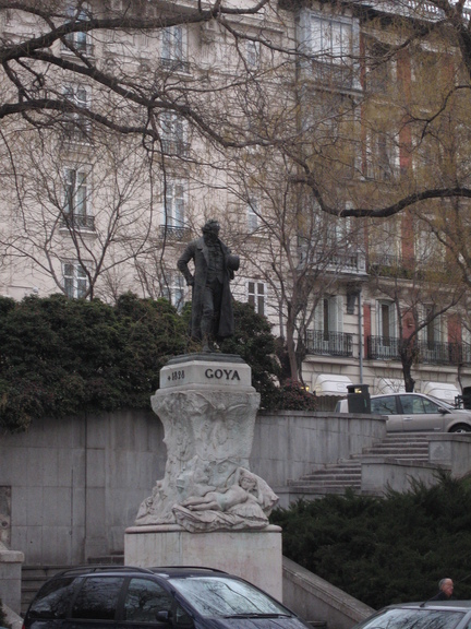 Prado Outside-Goya Statue 1