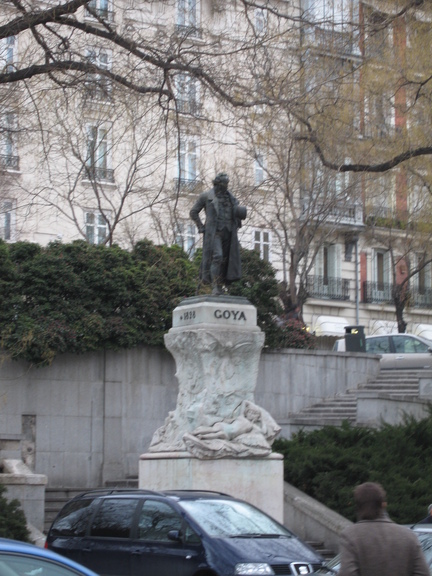 Prado Outside-Goya Statue 2