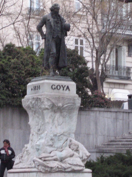 Prado Outside-Goya Statue 3